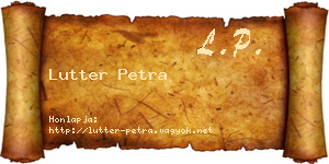 Lutter Petra névjegykártya